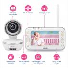 4.3" Digital Video Baby Monitor with Pan & Tilt Camera, Wide-Angle Lens and Standard Lens - view 8