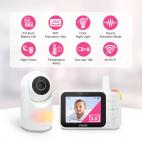 3.5" Digital Video Baby Monitor with Pan and Tilt and Night Light  - view 2