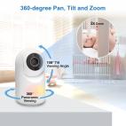 3.5" Digital Video Baby Monitor with Pan and Tilt and Night Light  - view 6