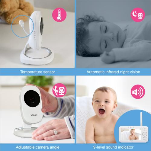 Display larger image of 5" Digital Video Baby Monitor with Full-Color and Automatic Night Vision - view 6