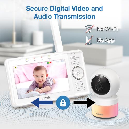 Display larger image of Video Baby Monitor with Pan and Tilt and Night Light - view 3