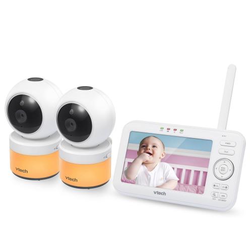 Display larger image of Two Camera 5" Digital Video Baby Monitor with Pan & Tilt Camera, Glow-on-the-ceiling light and Night Light - view 4