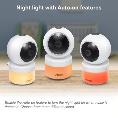 Display larger image of Two Camera 5" Digital Video Baby Monitor with Pan & Tilt Camera, Glow-on-the-ceiling light and Night Light - view 9