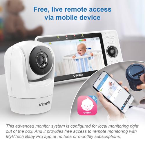 Display larger image of Wi-Fi Remote Access Video Baby Monitor with 5"display and 1080p HD 360 degree Pan & Tilt Camera - view 2