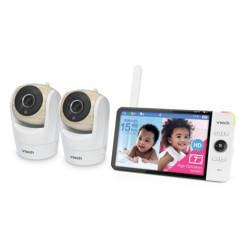 Display larger image of 2 Camera Video Baby Monitor with 7" High Definition 720p Display, 360 degree Panoramic Viewing Pan & Tilt HD Camera - view 2