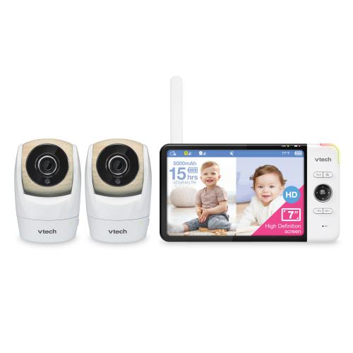Display larger image of 2 Camera Video Baby Monitor with 7" High Definition 720p Display, 360 degree Panoramic Viewing Pan & Tilt HD Camera - view 1