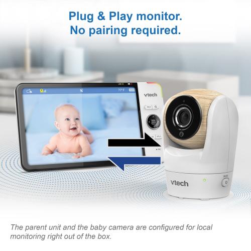 Display larger image of Video Baby Monitor with 7" High Definition 720p Display, 360 degree Panoramic Viewing Pan & Tilt HD Camera - view 3