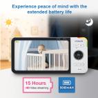 Video Baby Monitor with 5" High Definition 720p Display, 360 degree Panoramic Viewing Pan & Tilt HD Camera - view 5