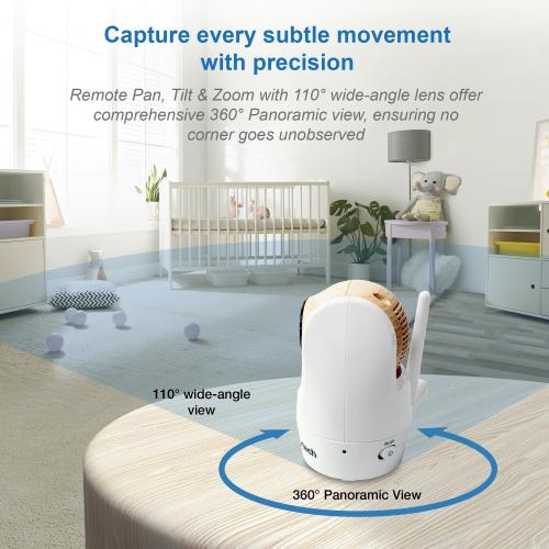 Display larger image of Video Baby Monitor with 5" High Definition 720p Display, 360 degree Panoramic Viewing Pan & Tilt HD Camera - view 8