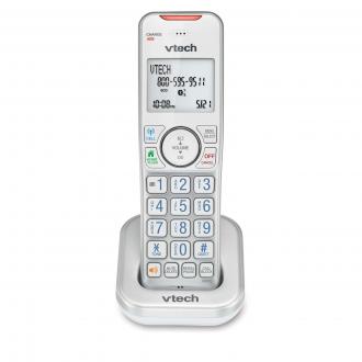 Accessory Handset with Bluetooth Connect to Cell and Smart Call Blocker (Silver & White) - view 1