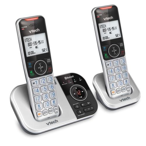 Display larger image of 2-Handset Expandable Cordless Phone with Bluetooth Connect to Cell, Smart Call Blocker and Answering System &#40;Silver & Black&#41; - view 3