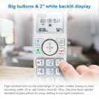 4-Handset Expandable Cordless Phone with Bluetooth Connect to Cell, Smart Call Blocker and Answering System &#40;Silver & White&#41; - view 6