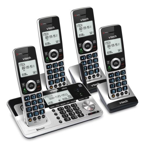 4-Handset Extended Range Expandable Cordless Phone with Bluetooth Connect to Cell, Smart Call Blocker and Answering System - view 2