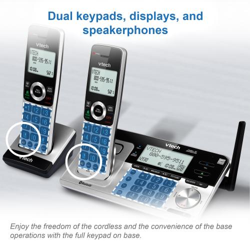 Display larger image of 5-Handset Extended Range Expandable Cordless Phone with Bluetooth Connect to Cell, Smart Call Blocker and Answering System - view 7