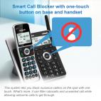 5-Handset Extended Range Expandable Cordless Phone with Bluetooth Connect to Cell, Smart Call Blocker and Answering System - view 5