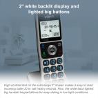 5-Handset Extended Range Expandable Cordless Phone with Bluetooth Connect to Cell, Smart Call Blocker and Answering System - view 7