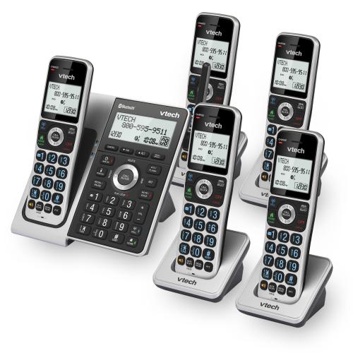 Display larger image of 5-Handset Extended Range Expandable Cordless Phone with Bluetooth Connect to Cell, Smart Call Blocker and Answering System - view 2