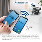3-Handset Extended Range Expandable Cordless Phone with Bluetooth Connect to Cell, Smart Call Blocker and Answering System - view 4